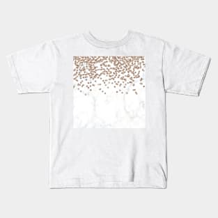 Fantaisie marble rose gold Kids T-Shirt